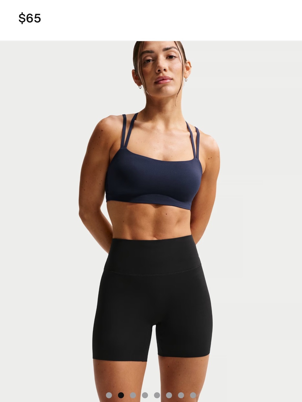 Nike zenvy Women's Black High-Waist Bike Shorts - Picture 5 of 5